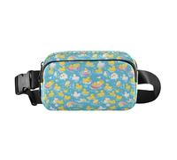 Tigers animal Animal Print Multipurpose Fanny Waist Pack with Adjustable Strap for Travel Gym Work, Rubber White Ducky, One Size