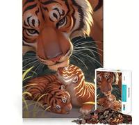Tigers Animals Hard Jigsaw Puzzle for Adults 1000 Pieces Smart Toy Casual Fun Accurate Cut Artistic Gift 38x52cm