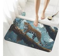 Tigers Bath Mat Non Slip 40x60cm, Quick-drying Bathroom Shower Floor Mat, Super Absorbent Carpet, Indoor Easy to Clean Washable Rug for Bedroom, Living Room, Kitchen, Toilet, Door, Bathtub 5-1126