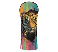 Tigers Breaking Through The Wall Golf Covers Premium Leather Waterproof Headcover with Interchangeable No. Tags for Driver Fairway Wood Hybrids