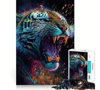 Tigers Bright Roar 1000 Piece Jigsaw Puzzles for Adults Teenagers Brain Game Mind Calm Exact Cut 38x52cm