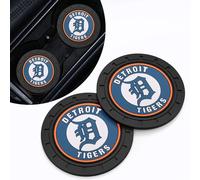 Tigers Car Cup Holder Coasters for Baseball Fans,Detroit Tigers Car Coasters for Car Cup Holder,Baseball Stuffs Detroit Tigers Car Cup Holder Insert,Souvenir/Gifts for Baseball Fans,Car Cup Mat,2.75''
