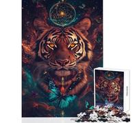 Tiger's Cosmic Dream Jigsaw 1000 Pieces for Teenagers Improve Overall Mental Performance Mindful Soothing Leisure Game (38x26cm)