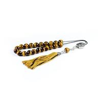 Tiger's Eye Gemstone Greek Worry Beads Komboloi Tassel
