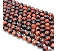 Tiger's Eye Round Beads, AAA Grade, Golden Red, Natural Gemstone, Chatoyant Shimmer, 15" Strand, for Jewellery Making (4mm)