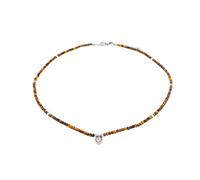 Tiger's eye stone necklace for women Sloya Lumia Marron 42/46 cm