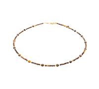 Tiger's eye stone necklace for women Sloya Paloma Marron 39,5/43 cm