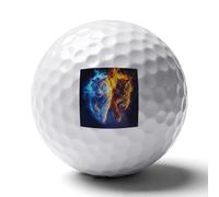 Tigers in Flame & Ice Standard Golf Balls Recreation Ball Professional Gift for Boyfriend Father Husband Son