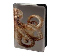 Tigers in the Desert Travel Passport Holder Cover Wallet Leather Case Travel Essentials Luggage Accessories, Octopus Structure, One Size, Contemporary