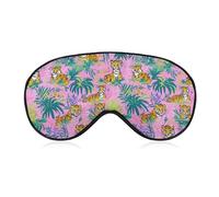 Tigers in The Jungle Cute Sleep Mask for Women Men Light Blocking Eye Shade Cover with Adjustable Elastic Strap