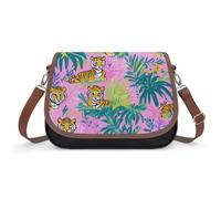 Tigers in The Jungle Leather Crossbody Bags for Women