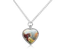 Tigers in The Mountains Urn Necklace for Ashes Pet Dog Cat Cremation Jewellery Alloy Memorial Keepsake Pendant