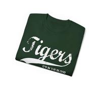 Tigers It's in The Blood - Leicester Fans of Rugby T Shirt (UK, Alpha, XL, Regular, Regular, Green)