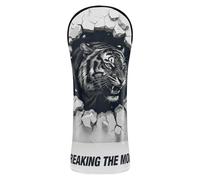 Tigers Peering Through Wall Golf Club Cover Set Waterproof Headcovers with Interchangeable No. Tags for Fairway Wood Hybrid