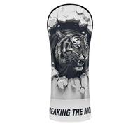 Tigers Peering Through Wall Golf Cover Headcover with Number Tags for Driver Fairway Wood Hybrids