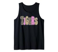 Tigers School Spirit Game Day Tiger Pride Leopard Print Pink Tank Top