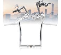 TIGERSGATE 1-1/4 inch Fat Meathook Monkey Bagger 12" Rise Ape Hanger Handlebar for 2015-later Road Glide & Road Glide Special & Road Glide Ultra（Chrome）