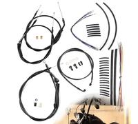 TIGERSGATE 14" Ape Hanger Sportster Cables Kit Handlebar Extended CAN-Bus/Turn Signal Wires/Clutch/Throttle Cables/Brake Line for 2007-2013 Harley Non-ABS Iron XL XLH 883 1200 50 Models(Black)
