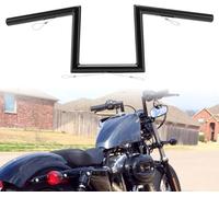 TIGERSGATE 8" Rise Z-Bar Sportster Handlebar for 2007-up Harley Sportster XL Models, 2006-2017 Street Bob, 1996-2007 Wide Glide, Some Yamaha Virago XV, Honda Bikes, Black