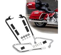 TIGERSGATE Chrome Rear Saddlebag Guards Complete Kit for 2014-Later Harley Touring Street Road Glide Electra Glide Road King