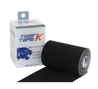 TIGERTAPES Extra Wide Kinesiology Tape - (10cm x 5m) Black K Tape | Water Resistant, Hypoallergenic & Stretchy | Wide Uncut Muscle Tape for Running, Sports & Injury Recovery | Single Roll