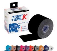 TIGERTAPES K Tape - Black Kinesiology Tape (5cm x 5m) | Uncut Muscle Tape for Running, Sports & Injury Recovery | Waterproof, Hypoallergenic & Elastic Athletic Tape for Training & Rehab