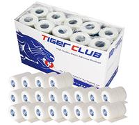 TIGERTAPES - Pack of 20 | 7.5cm x 4.5m (White) - Tiger Club Non Tear Elastic Adhesive Bandage - Sports Tape for Knee, Ankle, Elbow, Wrist Joint Support | Strapping Tape for Medical Use