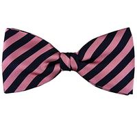 TigerTie bow tie in pink marine striped - Fly bow tie 100% pure silk silk