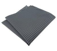 TigerTie Designer Pocket Square in Patterned - Pocket Square Size 30 x 30 cm, Silver, black, grey, Einstecktuchgröße: ca. Länge 30 cm, Breite 30 cm