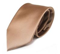 TigerTie Designer Satin tie necktie gold all-one-color Polyester - Tie necktie