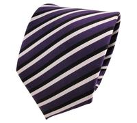 TigerTie Designer tie necktie lila dark-purpleblack white striped