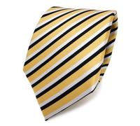TigerTie Designer tie necktie - necktie gold white black striped