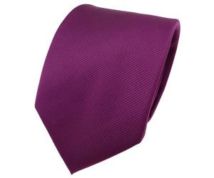 TigerTie Men's Classic Solid Magenta Fuchsia Purple Necktie