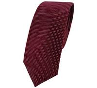 TigerTie Men's Polka Dot Necktie red rot weinrot bordeauxrot silber One size