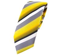 TigerTie Men's Striped Necktie Accessories for Men, yellow gelb grau weiss schwarz anthrazit One size