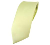 TigerTie Mens Tie - Classic 7.5cm Tie in Plain Design, Ideal for Business Dates, Festive Occasions and Casual Wear, Pale yellow, Krawattengröße: ca. Länge 150 cm, Breite 7,5 cm