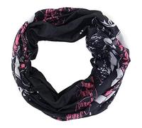TigerTie Multifunctional Scarf in Various Colours without Seam - Scarf - Tube Scarf, Size 48 cm x 48 cm (Circumference), Pink, black, white, ca. Länge 48 cm, Breite 48 cm (Umfang)