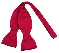 TigerTie red - bow tie from pure silk, color red self-bow-tie, silk bow tie + Gift box with manual