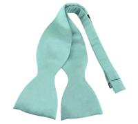 TigerTie Satin self-bow-tie bow tie in helles mint green monochrome + Gift box