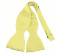 TigerTie Satin self-bow-tie bow tie in yellow pale-yellow monochrome + Gift box