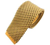 TigerTie - Slim knitted tie - fashionable look thanks to straight cut bottom. - Yellow - One size