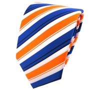 TigerTie tie necktie in orange blue black white striped