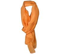 TigerTie Women silk scarf in orange monochrome - scarf gr. 180 x 50 cm