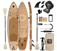 TIGERXBANG Inflatable Stand Up Paddle Board, 353 x 89 x 15cm, Tribal Spirit Design, SUP for 3 People, Perfect for Relaxation & Exploration