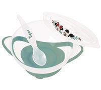 Tigex Baby Suction Bowl | Learning Bowl with Lid and Spoon | Microwave and Dishwasher Safe | Disney Mickey Mouse