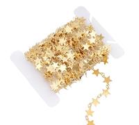 tiggell 16.4 Feet 18K Gold Plated Chain Stainless Steel Necklace Paperclip Star Shaped Link Chains for Jewelry Making DIY Craft, 16.4 Ft, Silver, No Gemstone