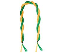 tiggell 2025 Graduation Ribbon Lei Grad Braided Necklace Graduation Gift with Tassel Adjustable Leis for High School College Bachelor Master Doctor Graduation Party (Green & Gold, 1)