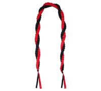 tiggell 2025 Graduation Ribbon Lei Grad Braided Necklace Graduation Gift with Tassel Adjustable Leis for High School College Bachelor Master Doctor Graduation Party (Black & Red, 1)