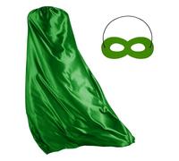 tiggell Unisex Hero Costume Capes and Masks for Women Men Halloween Party Dress Up Vampire Carnival Cosplay (Green, 55 inch/140 cm)