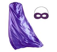 tiggell Unisex Hero Costume Capes and Masks for Women Men Halloween Party Dress Up Vampire Carnival Cosplay (Purple, 55 inch/140 cm)
